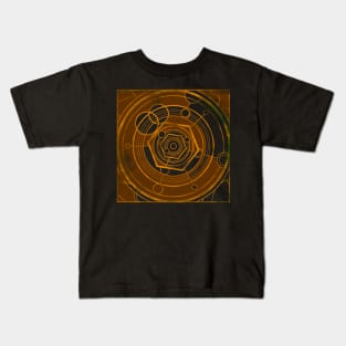 Weathered Clockwork - Orange (Gallifreyan inspired) Kids T-Shirt